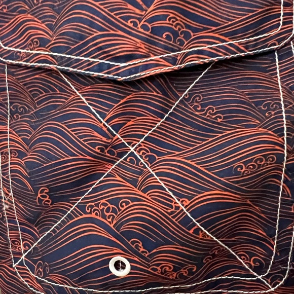 🌟3 for $25🌟 Dockers Men’s Medium Orange/Blue Multi Pocket Bathing Board Shorts - Picture 7 of 10